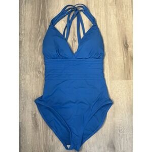 La Blanca Blue One Piece Strappy Swim Suit